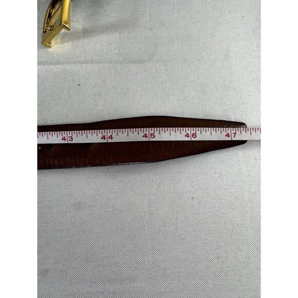 Mens 42 Leather Belts Set Lot Bundle of 4 Brown Burgundy Tawny Black Dress Work - Picture 9 of 16